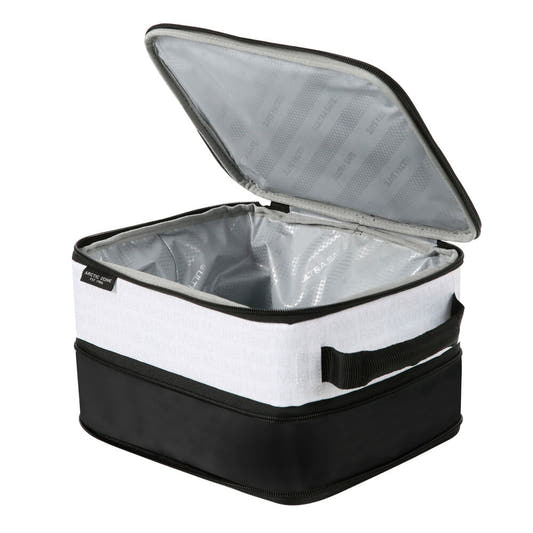 Bolsa térmica blanca y negra del Real Madrid con tupper - 3