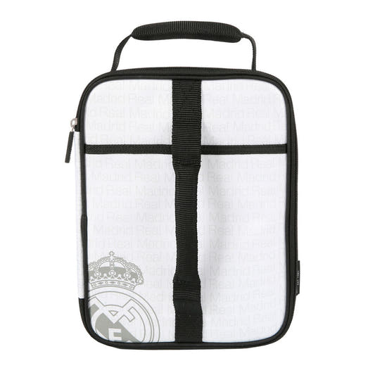 Bolsa térmica blanca y negra del Real Madrid con tupper - 4