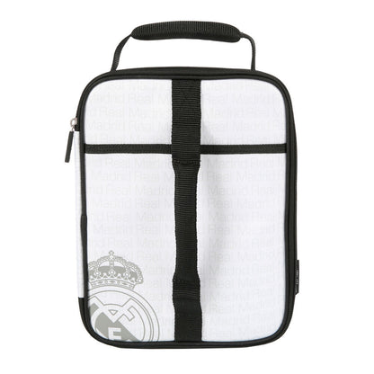 Bolsa térmica blanca y negra del Real Madrid con tupper - 4