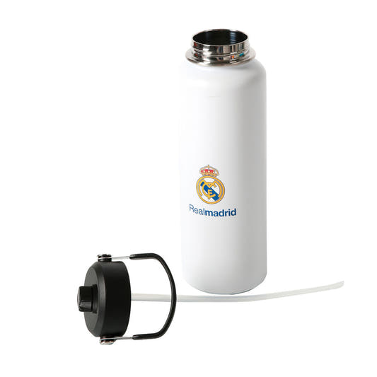 Botella térmica blanca Real Madrid de 1200 ml con tapa negra - 2