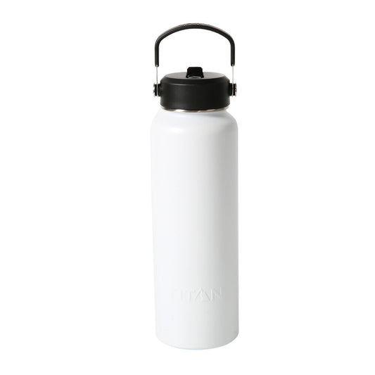 Botella térmica blanca Real Madrid de 1200 ml con tapa negra - 3