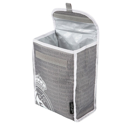 Bolsa porta alimentos térmica gris del Real Madrid con asa y cierre de velcro - 2