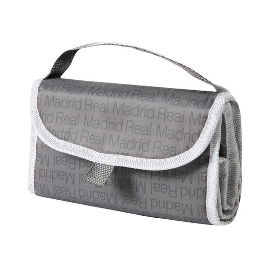 Bolsa porta alimentos térmica gris del Real Madrid con asa y cierre de velcro - 3