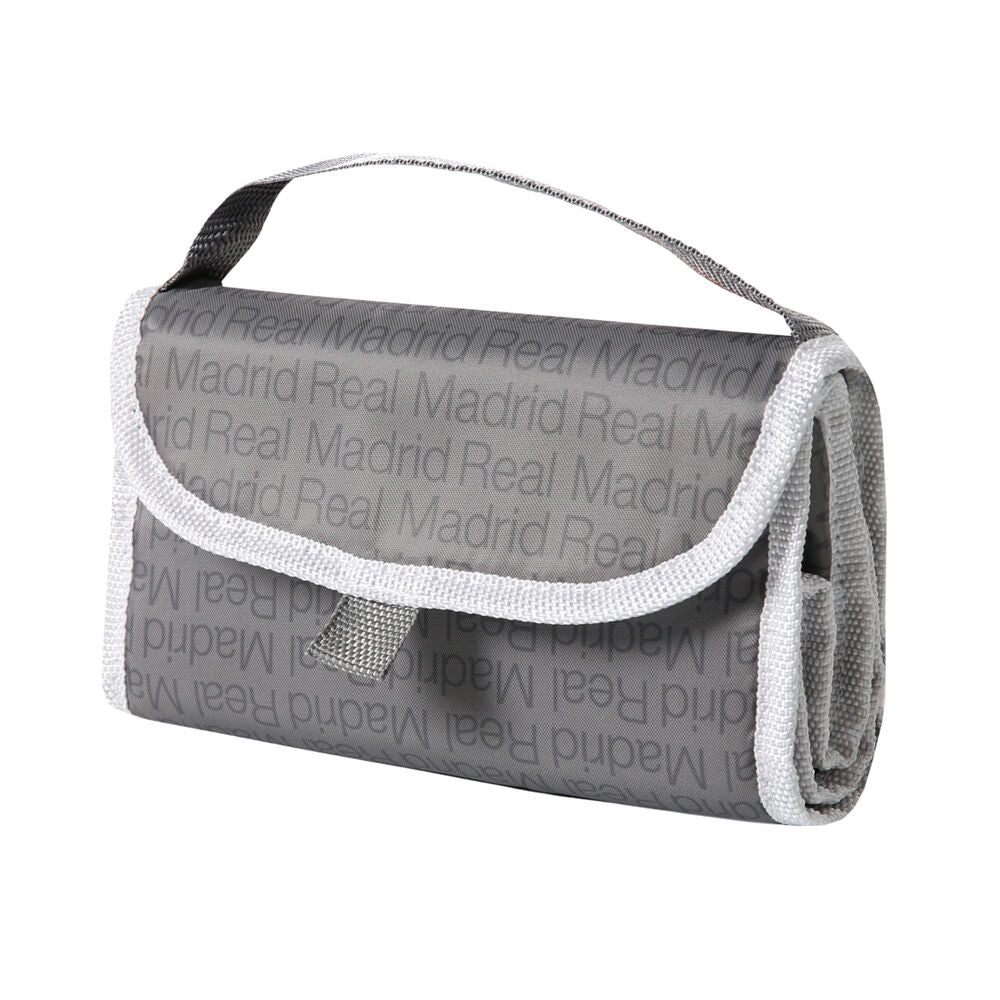 Bolsa porta alimentos térmica gris del Real Madrid con asa y cierre de velcro - 3