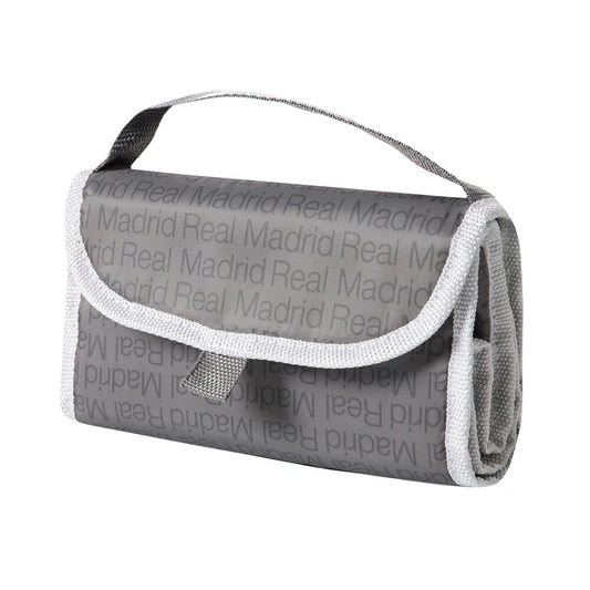 Bolsa porta alimentos térmica gris del Real Madrid con asa y cierre de velcro - 3