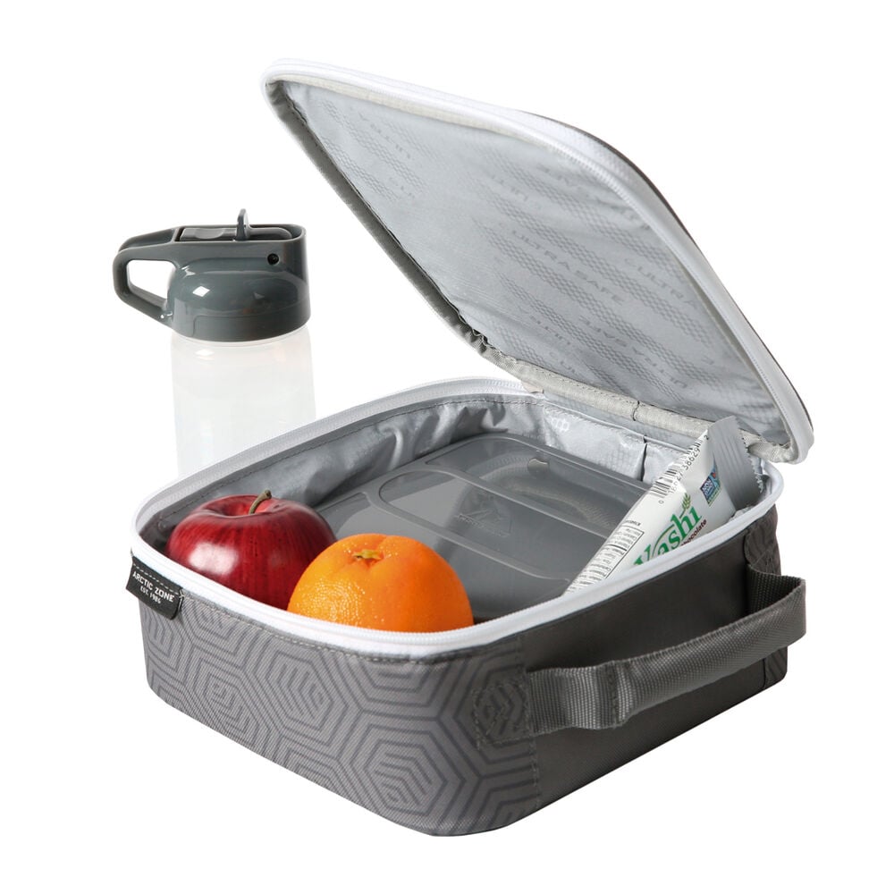 Bolsa térmica gris del Real Madrid con tupper y botella - 4