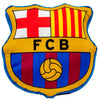 Cojín 3D del FC Barcelona con diseño de escudo y balón