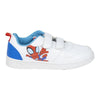 Deportiva blanca Spidey Marvel con detalles azules y dos tiras de cierre