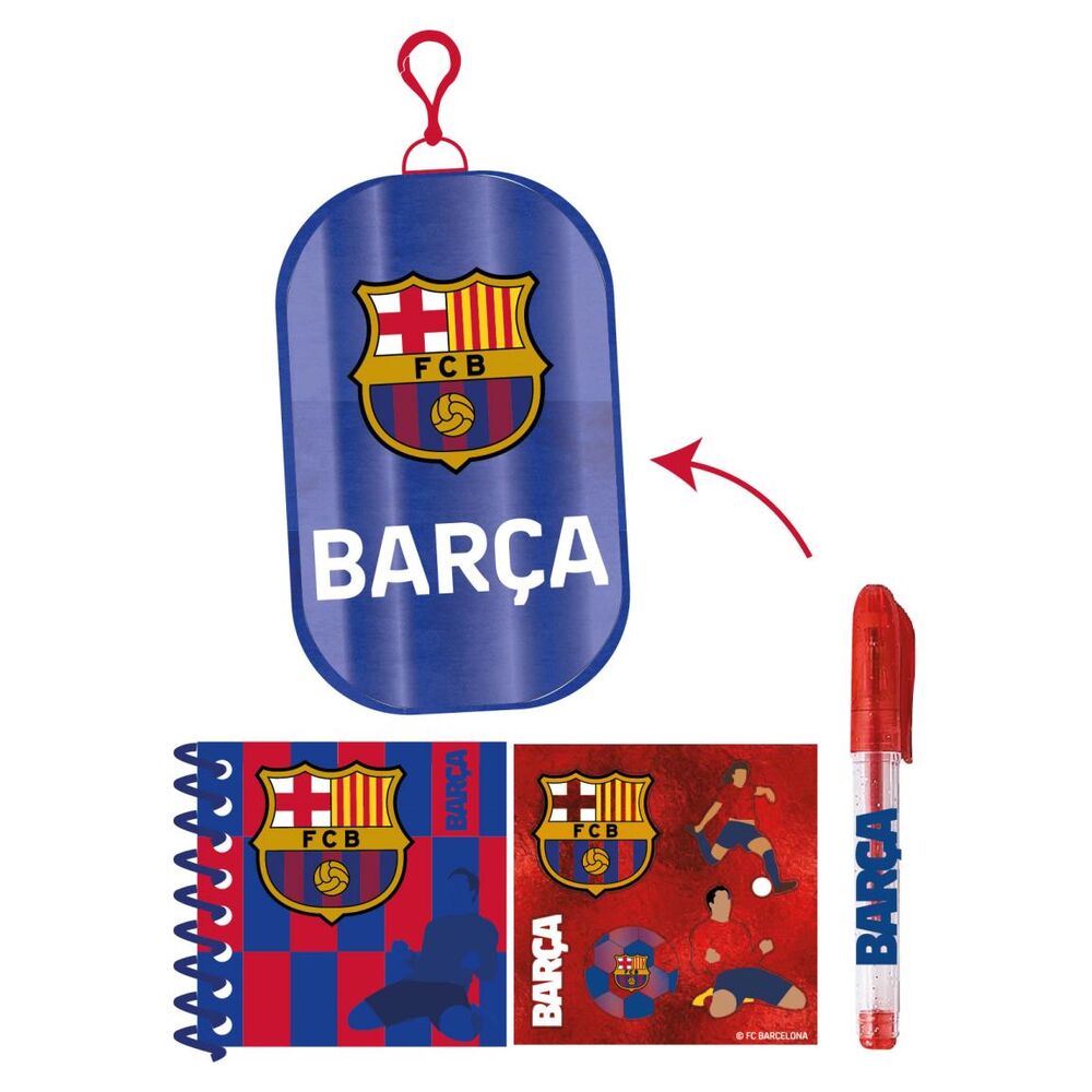 Set de papelería F.C. Barcelona con estuche, cuaderno y bolígrafo