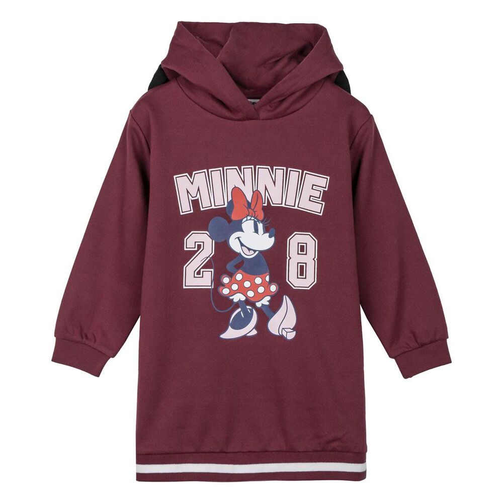 Sudadera oversize granate de Minnie Disney con capucha