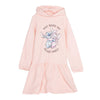 Vestido infantil rosa de Stitch Disney con capucha y falda de vuelo
