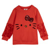 Sudadera roja infantil de Hello Kitty con mangas texturizadas
