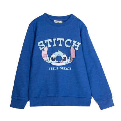 Sudadera azul Disney Stitch con estampado frontal