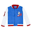 Chaqueta infantil azul de Sonic the Hedgehog con mangas blancas y detalles rojos