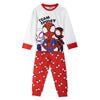 Pijama infantil Spidey Marvel de manga larga con camiseta blanca y pantalón rojo