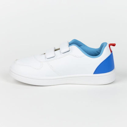 Deportiva blanca Spidey Marvel con detalles azules y dos tiras de cierre - 2