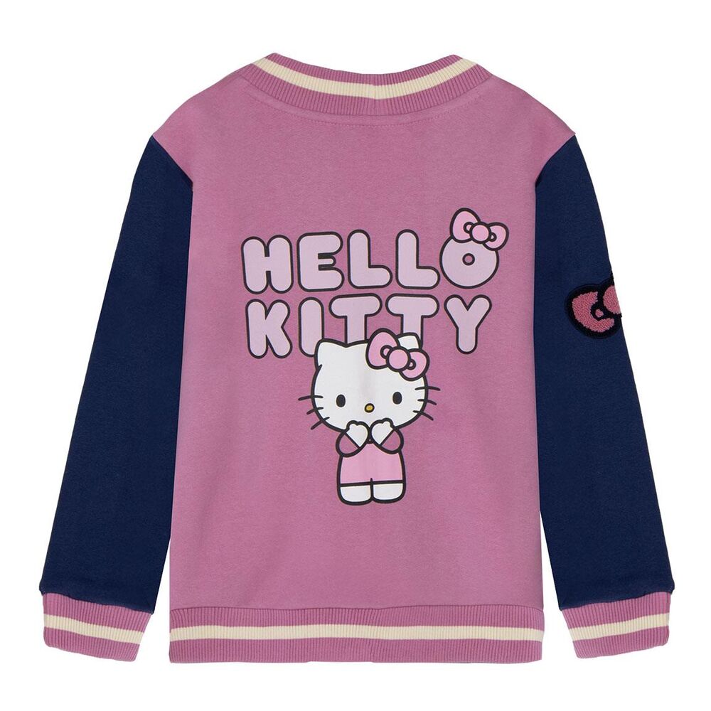 Chaqueta infantil de algodón Hello Kitty rosa y azul marino - 2