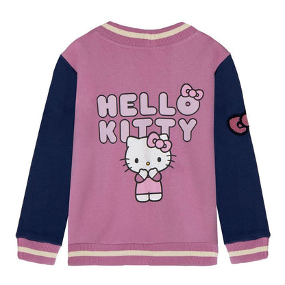 Chaqueta infantil de algodón Hello Kitty rosa y azul marino - 2