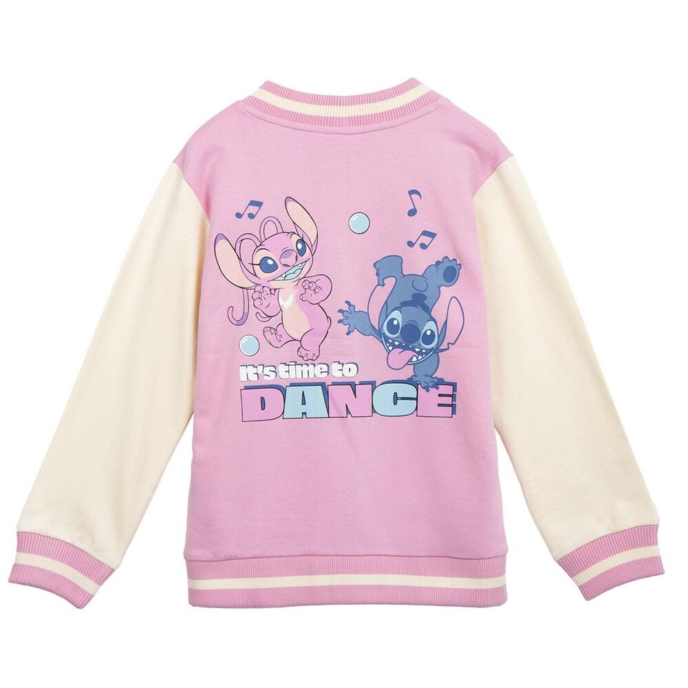 Chaqueta rosa Disney Stitch con mangas crema y botones - 2