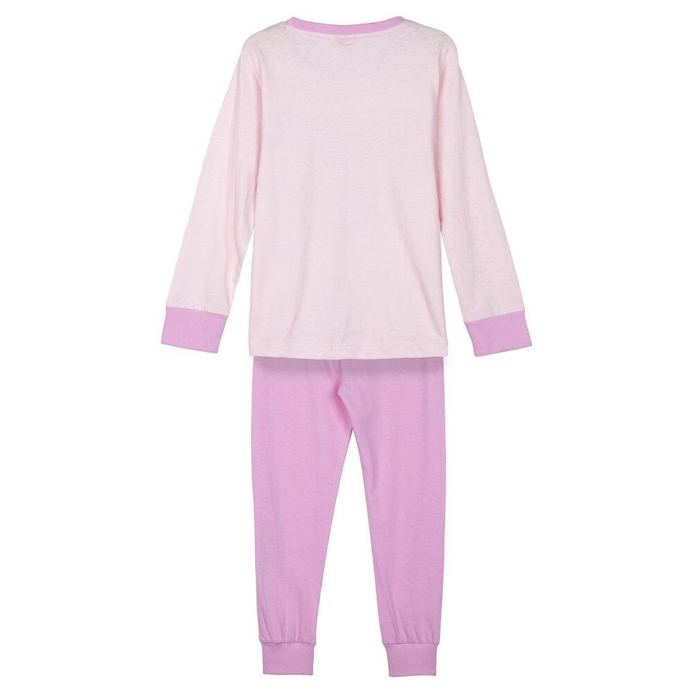 Pijama Barbie infantil rosa de manga larga con camiseta estampada y pantalón largo - 2