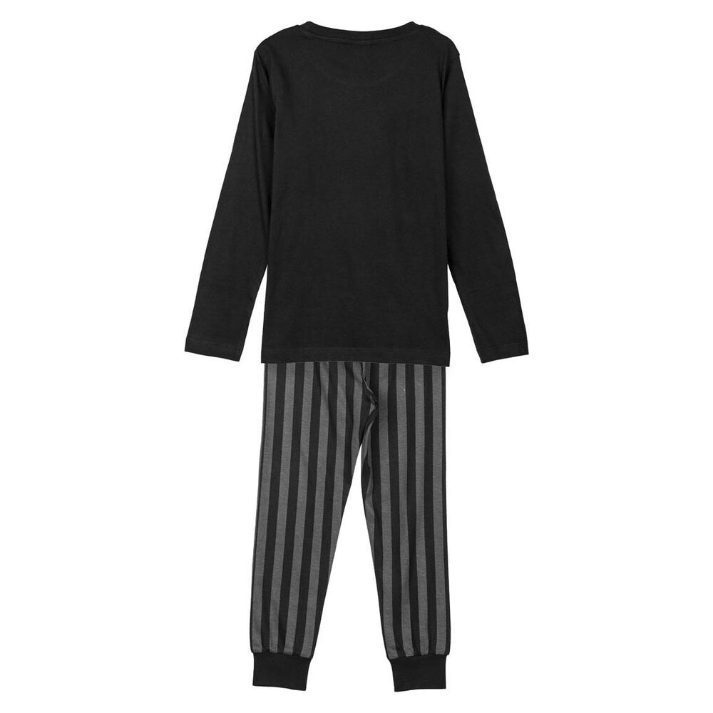 Pijama de manga larga Wednesday negro y gris con Miércoles y Thing - 2