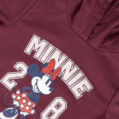 Sudadera oversize granate de Minnie Disney con capucha - 3
