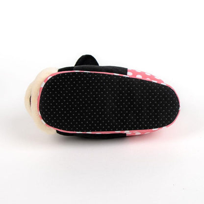 Pantuflas Minnie Disney rosas con lazo de lunares - 4