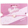Pulsera de amistad Barbie rosa con charm de corazón