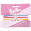 Set de tres pulseras de amistad Barbie en turquesa, rosa y amarillo