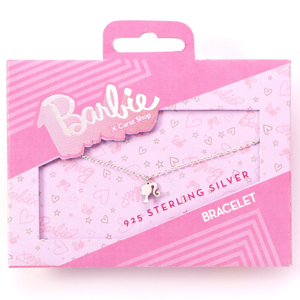 Pulsera Barbie Silhouette de plata 925 con colgante de silueta Barbie