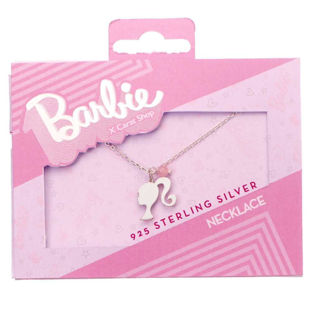 Colgante Silhouette Barbie de plata de ley 925 con cadena