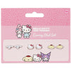 Set de tres pares de pendientes Hello Kitty, Cinnamoroll y Pompompurin