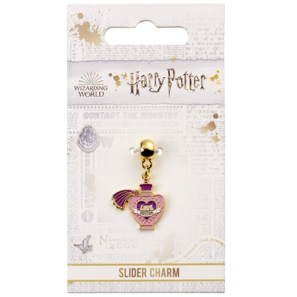 Charm Love Potion de Harry Potter con frasco rosa en forma de corazón