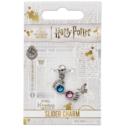 Charm deslizante de gafas de Luna de Harry Potter con lentes azules y rosas
