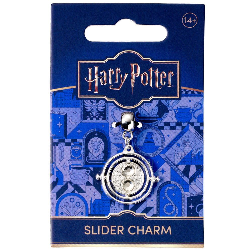 Charm Giratiempos Harry Potter deslizante en tono plateado