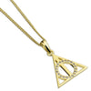 Colgante dorado Deathly Hallows de Harry Potter con cadena