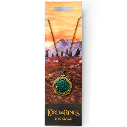 Colgante Puerta Hobbit de El Señor de los Anillos con diseño verde y dorado