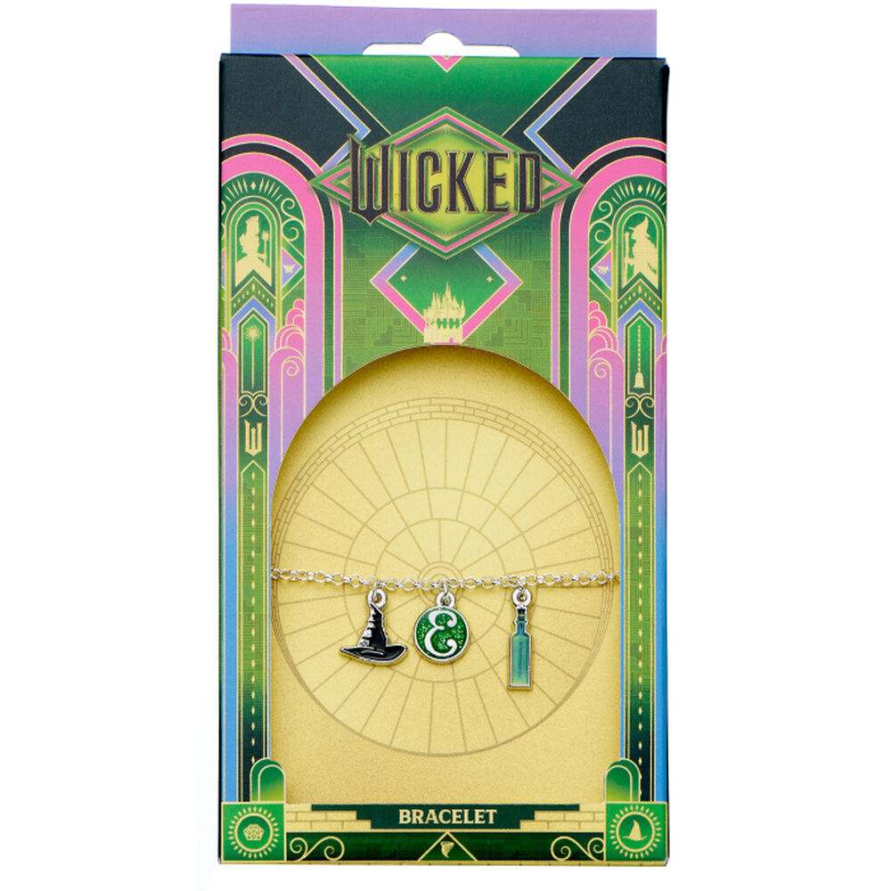 Pulsera Elphaba Icons de Wicked For Good con tres charms