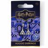 Pendientes huggie plateados Deathly Hallows de Harry Potter