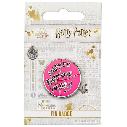 Pin circular rosa Happee Birthdae Harry de Harry Potter