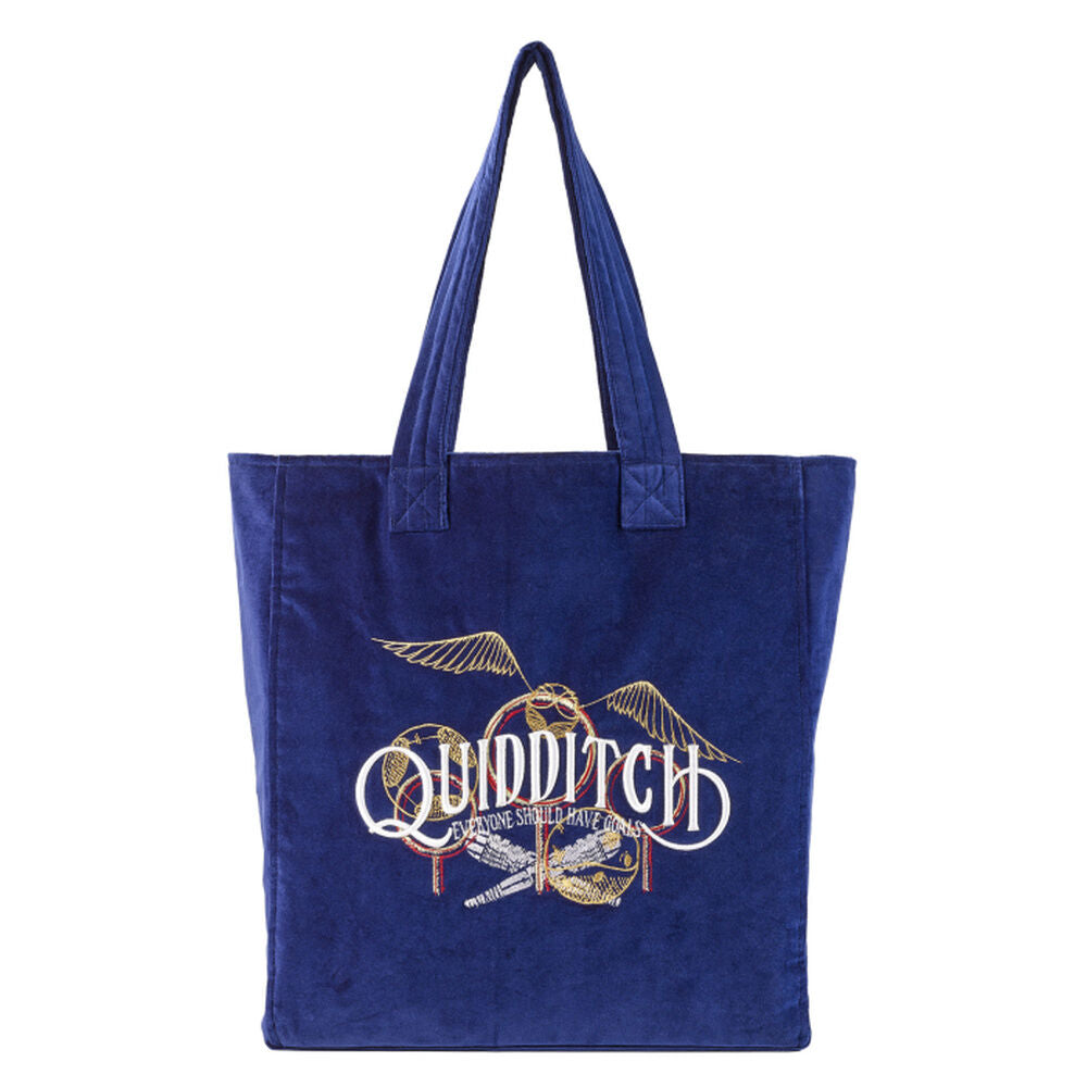 Bolso tote azul de terciopelo Harry Potter Quidditch