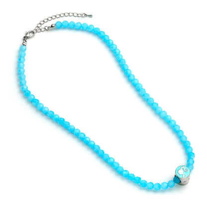 Collar azul Charm Barbie con charm central redondo - 2
