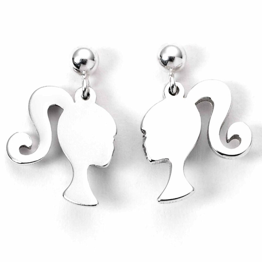 Pendientes Silhouette Barbie de plata 925 en estuche rosa - 2