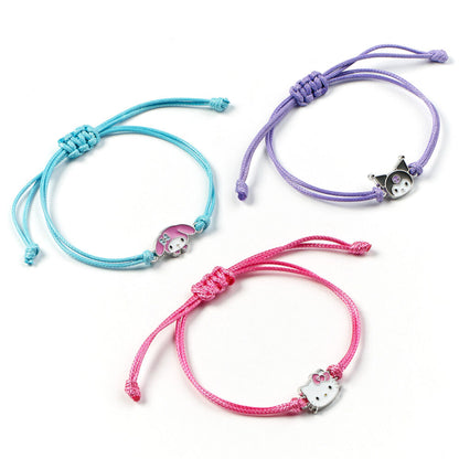 Set de tres pulseras Hello Kitty & Friends con charms de Hello Kitty, Kuromi y My Melody - 2