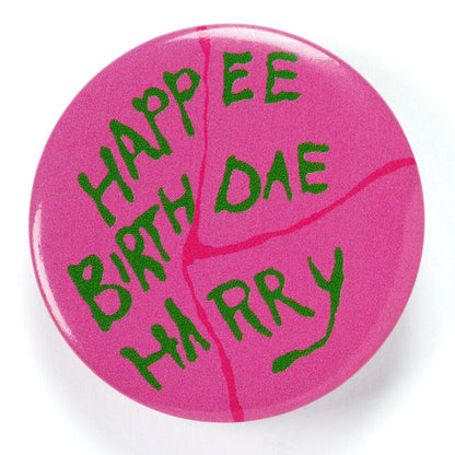 Chapa redonda rosa Happee Birthdae de Harry Potter - 2