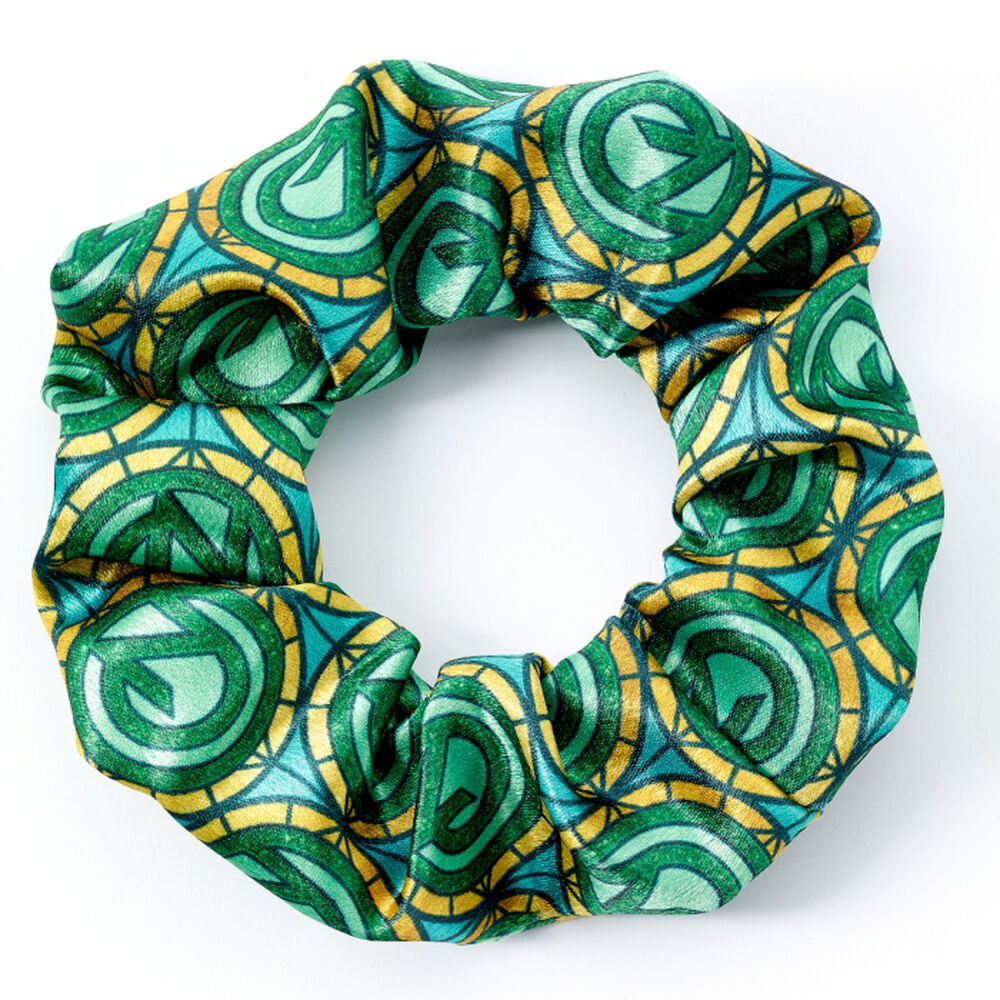 Coletero scrunchie Wicked Oz verde con estampado geométrico - 2