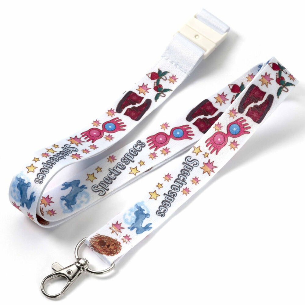 Lanyard blanco de Luna Lovegood Harry Potter con estrellas y mosquetón - 2