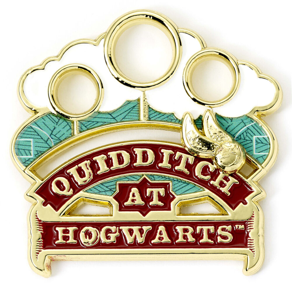 Pin Harry Potter Quidditch at Hogwarts con aros y snitch dorada - 2