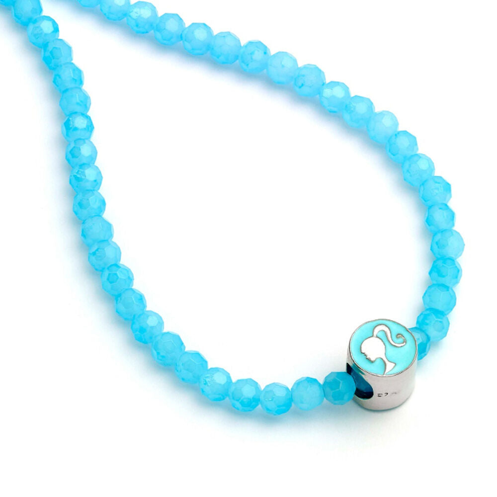 Collar azul Charm Barbie con charm central redondo - 3