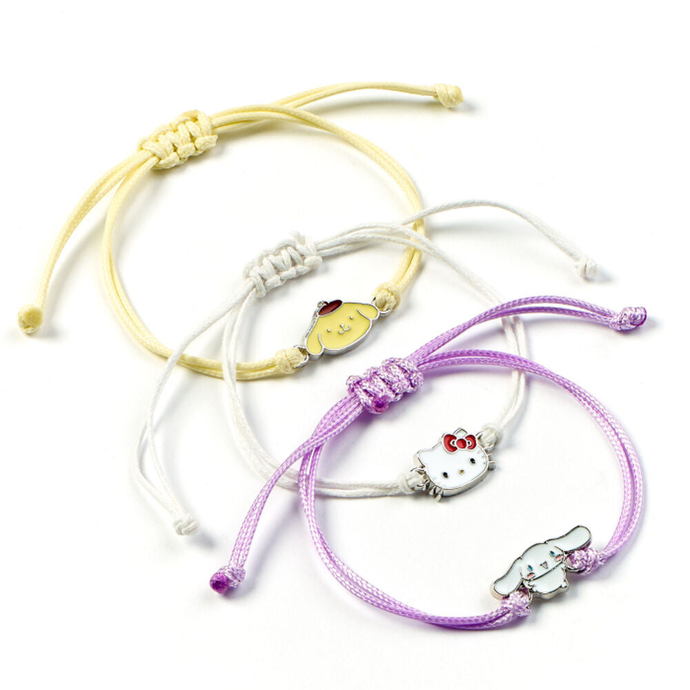 Set de tres pulseras Hello Kitty & Friends con Hello Kitty, Cinnamon Roll y Pompompurin - 3